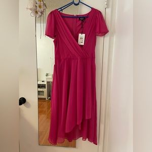 NWT DKNY Pink Asymmetric Dress